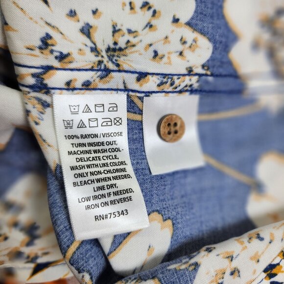 C&C California Mens Medium Short Sleeve Floral Button Up Shirt NEW - Picture 3 of 8